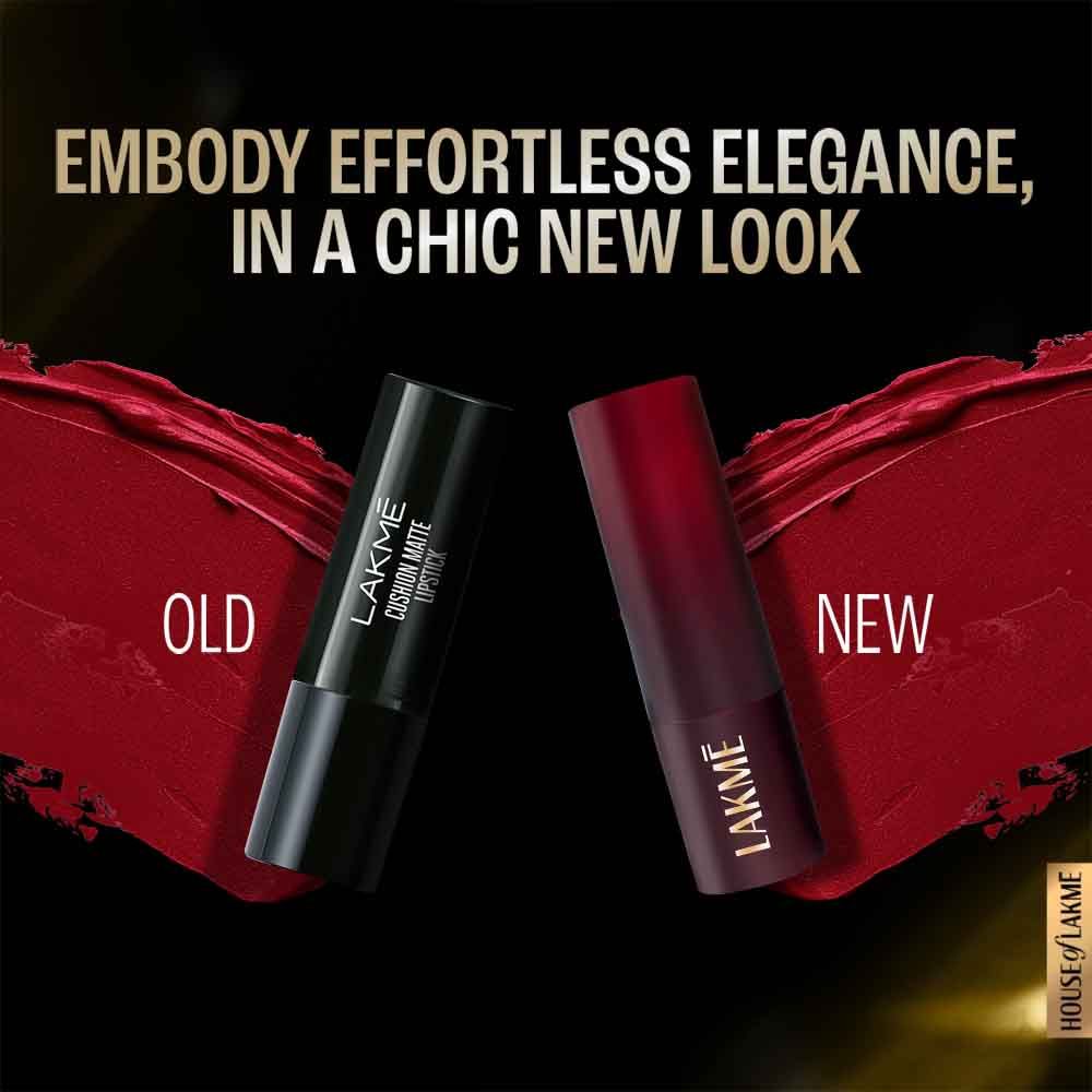 Lakme Forever Matte Lipstick, Made With French Rose Oil Extracts, Red Aurora, 4.5 g - Image 2
