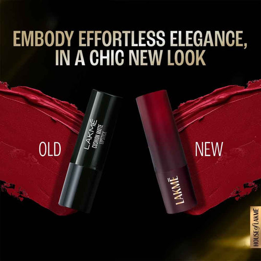 Lakme Forever Matte Lipstick, Made With French Rose Oil Extracts, Red Aurora, 4.5 g - Image 2