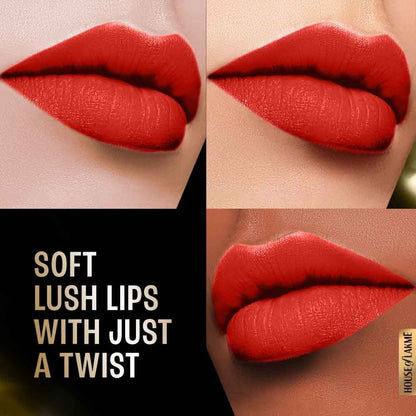 Lakme Forever Matte Lipstick, Made With French Rose Oil Extracts, Red Aurora, 4.5 g - Image 3