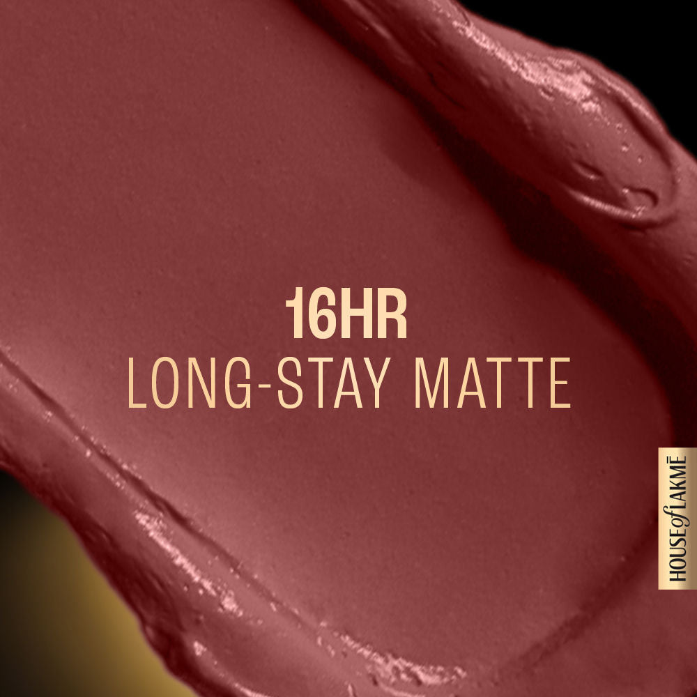 Lakme Forever Matte Liquid Lip, 16hr Lipstick, Lightweight & Transfer-Proof - Nude Dream, 5.6 ml - Image 4