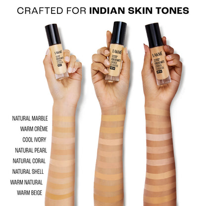 Lakme Forever Matte Longwear Foundation, Warm Beige,25 ml, With Active Niacinamide & SPF 15 - Image 5