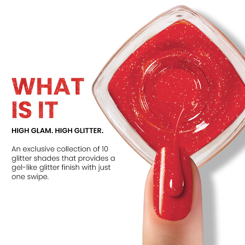 Lakme Glitterati Collection Nail Paint For High Glam, 12 ml - Image 3