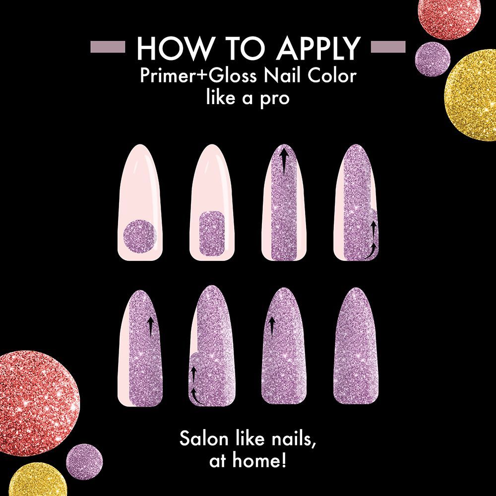 Lakme Glitterati Collection Nail Paint Lavender Glam 6 ml - Image 4