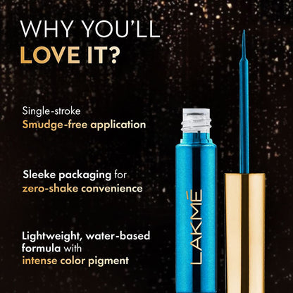 Lakme Glitterati Collection Shine Eyeliner Darng Blu 4.5 ml - Image 4