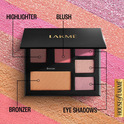Lakme Glitterati Face Palette-Day Queen, multitasking pallete, high pigment payoff 14 g - Image 3