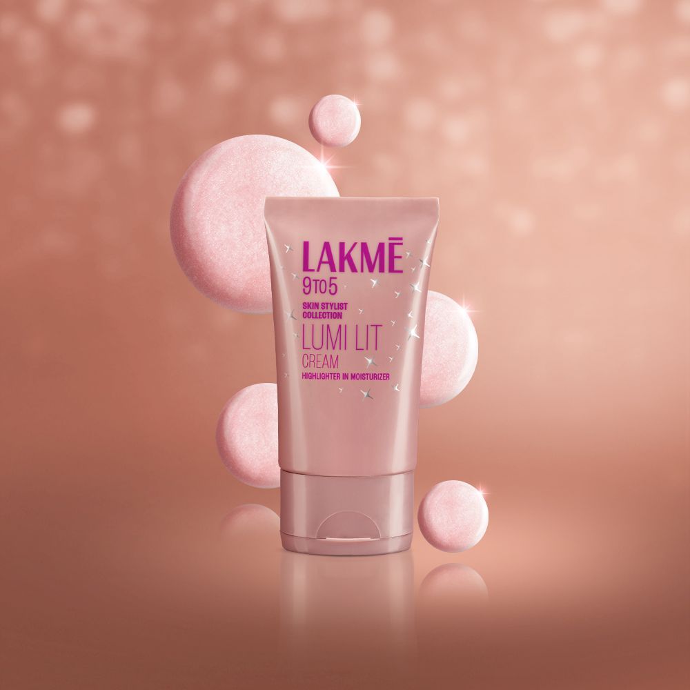 Lakme Lumi Strobe Cream - Highlighter + Moisturizer + Primer With Hyaluronic Acid & Niacinamide - Dewy Rose – 30 g - Image 3