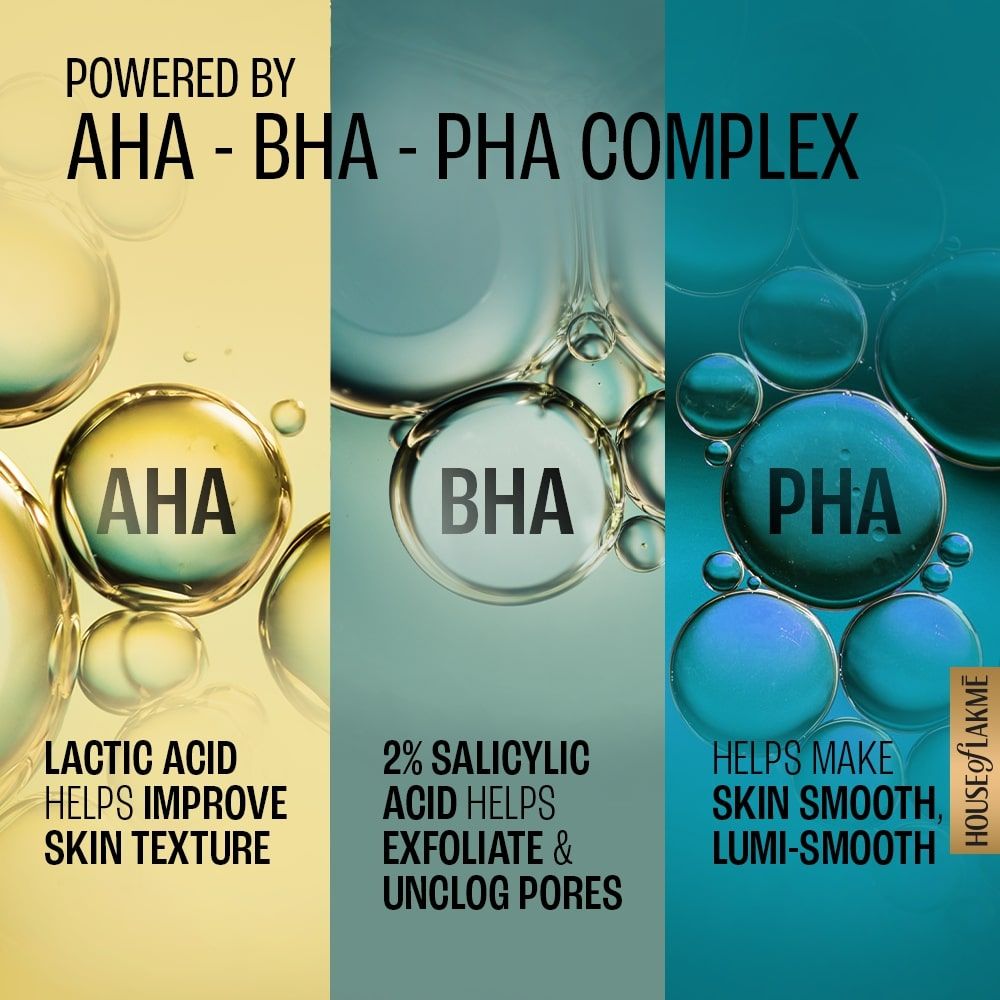 Lakme Lumi Smooth AHA+BHA+PHA+B3 cream to exfoliate & unclog pores 50 g - Image 3