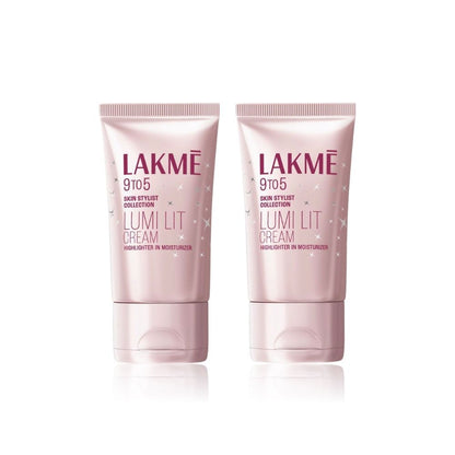 Lakme Lumi Strobe Cream - Highlighter + Moisturizer + Primer With Hyaluronic Acid & Niacinamide - Dewy Rose (30 g) Pack of 2 - Image 2