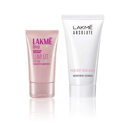 Lakme Radiance & Glow Duo (Brightening Face Wash 50 g + Lumi Strobe Cream Dewy Rose 30 g)