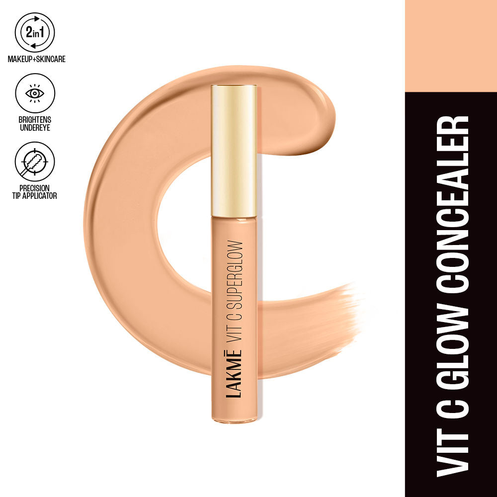 Lakme Makeup+Skincare Vit C Superglow Concealer 10 Ivory 5.4 ml