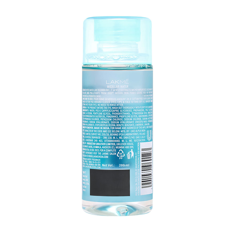 Lakme Micellar Water for Makeup Removal – 200 ml - Image 3