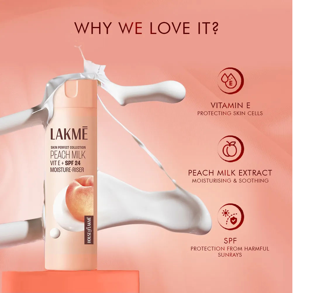 Lakme Peach Milk Moisturizer SPF 24 PA++ – Pack of 2 - Image 2