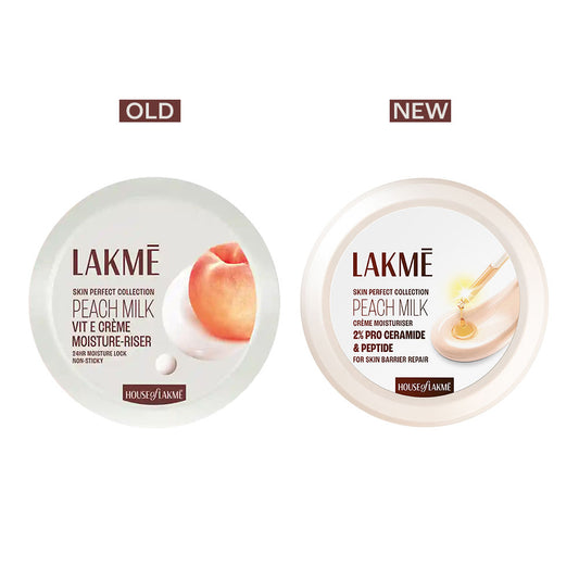 Lakme Peach Creme Moisturiser, Ceramide & Peptide, Skin Barrier Repair & Hydrated Glow 100 g - Image 2
