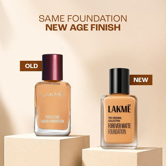 Lakme FOREVER MATTE FOUNDATION for Superior Coverage, with Vitamin E, sunscreen, lightweight & water resistant – 27 ml - Image 2