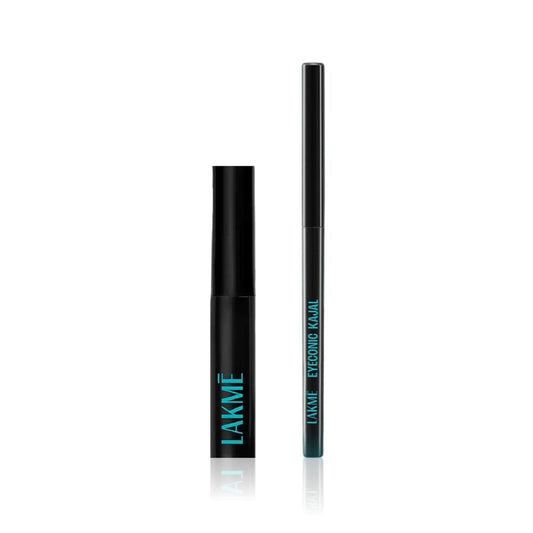 Lakme Power Kajal & Liner Set (Eyeconic Kajal Deep Black – 0.35 g + 9 to 5 Eyeconic Liquid Eyeliner – 4.5 ml) Combo of 2 - Image 2