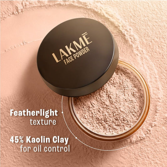 Lakme Forever Matte Face Powder, Soft Pink, Setting Powder for Oily Skin (40 g) - Image 2