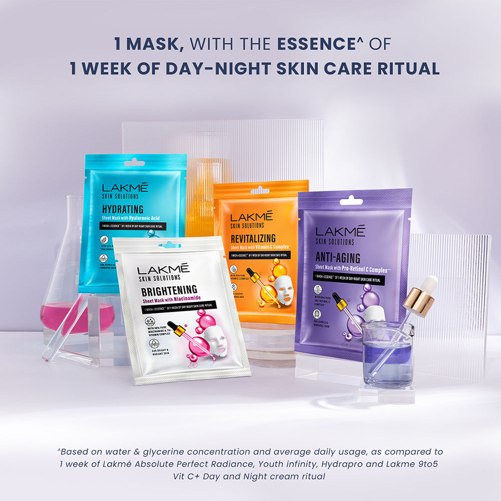 Lakme Skin Solutions Sheet Mask Brightening with Niacinamide 25 ml - Image 3