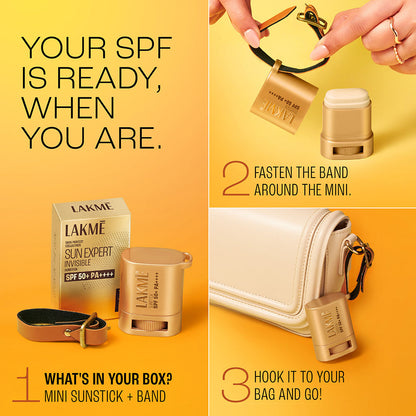Lakme Sun Expert Invisible SPF 50 PA++++ Mini Sunscreen Stick 8 g - Image 5