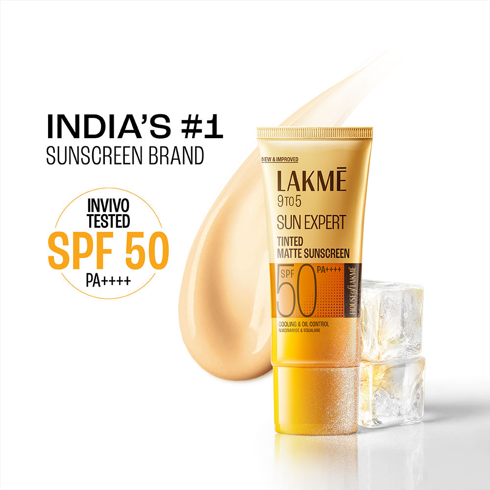 Lakme Tinted Sunscreen with Niacinamide for Even Toned Skin, SPF 50 PA+++, In-Vivo tested, 50 ml