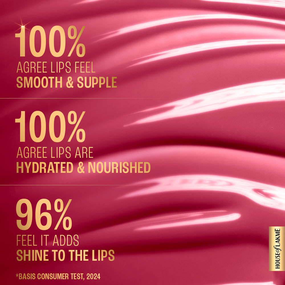 Lakme Superglow, with Vitamin C & E, Lip Gloss, 2.5 ml, for Hydrated Lips, Hot Pink - Image 3