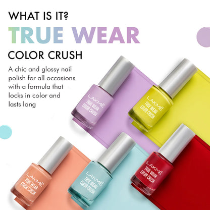 Lakme True Wear Color Crush Nail Polish, Long-Lasting & Vibrant Nail Paint, 102, 6 ml - Image 4