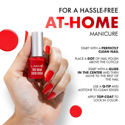 Lakme True Wear Color Crush Nail Polish, Long-Lasting & Vibrant Nail Paint, 102, 6 ml - Image 5