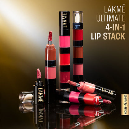 Lakme Ultimate Glam 4 in 1 lip stack, Party Chic 4 ml - Image 3