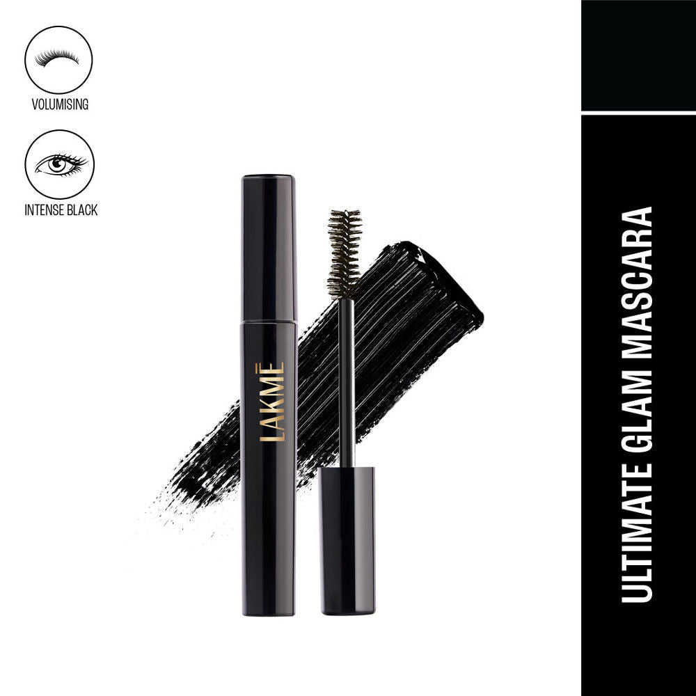 Lakme UltimateGlam, with Lightweight Formula, Volumizing Mascara, 10 ml for Glamorous Eyes