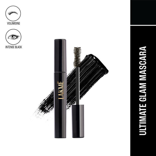 Lakme UltimateGlam, with Lightweight Formula, Volumizing Mascara, 10 ml for Glamorous Eyes