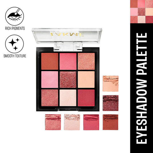 Lakme Ultimate Glam, with One-Stroke Payoff, Eyeshadow Palette, 11.7 g for Women, Blush Bloom