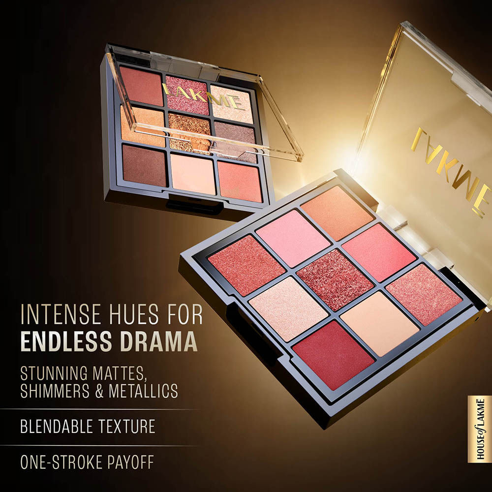 Lakme Ultimate Glam, with One-Stroke Payoff, Eyeshadow Palette, 11.7 g for Women, Blush Bloom - Image 4