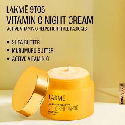 Lakme Vitamin C Brilliance Night Cream with Vitamin C – 50 g - Image 5