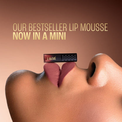 Lakme Xtraordin-airy Lip Mousse Mini - Dark Cherry - Velvet Matte Finish Airlight & Moisturizing Formula with Cocoa Butter Travel friendly - 1.8 - Image 2