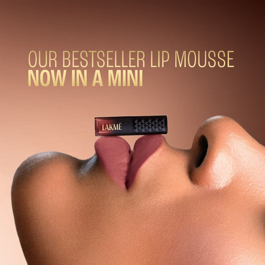 Lakme Xtraordin-airy Lip Mousse Mini - Dark Cherry - Velvet Matte Finish Airlight & Moisturizing Formula with Cocoa Butter Travel friendly - 1.8 - Image 2