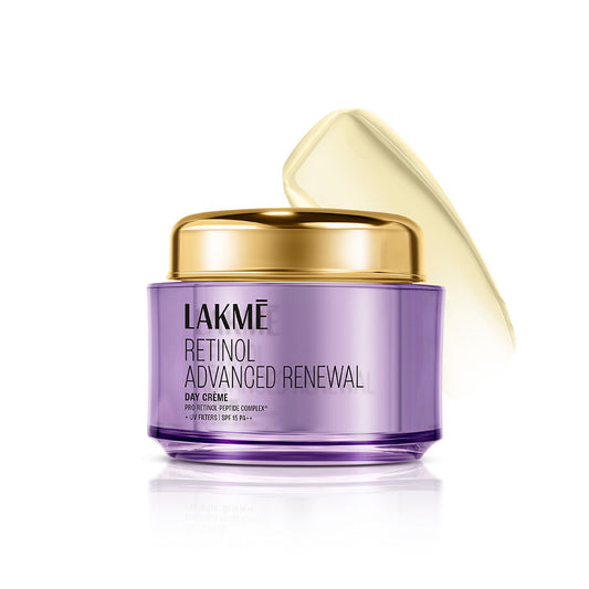 Lakme Retinol Advanced Renewal Day Creme Pro-Retinol Peptide Complex + UV Filters & SPF 15 PA++ 50 g