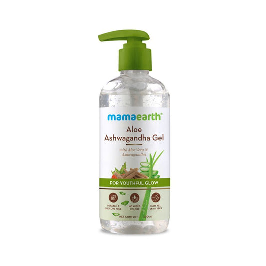 Mamaearth Aloe Ashwagandha Gel, for face, with Aloe Vera & Ashwagandha for a Youthful Glow - 300 ml - Image 2