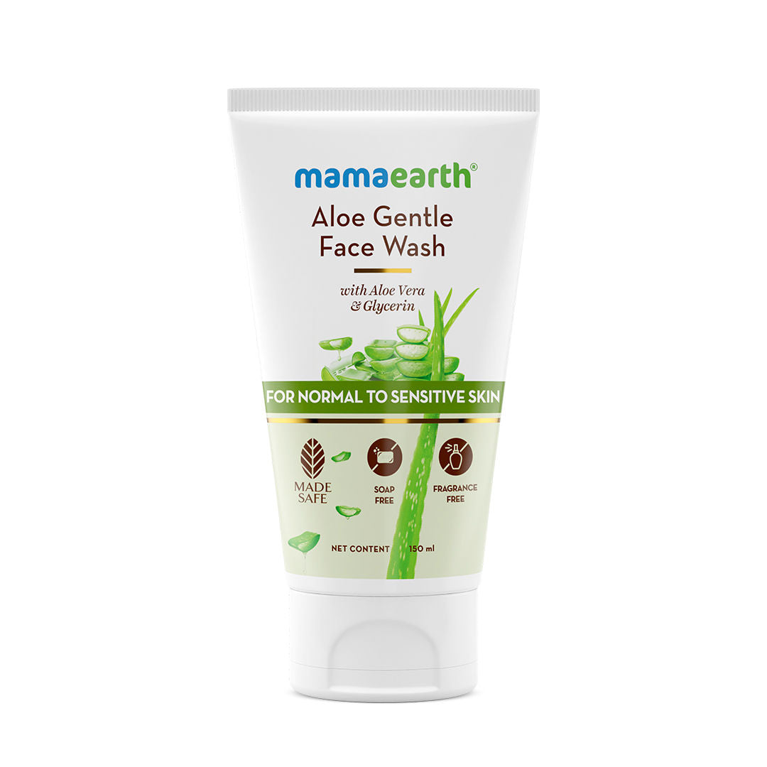 Mamaearth Aloe Gentle Face Wash with Aloe Vera & Glycerin for Normal to Sensitive Skin - 150 ml - Image 2