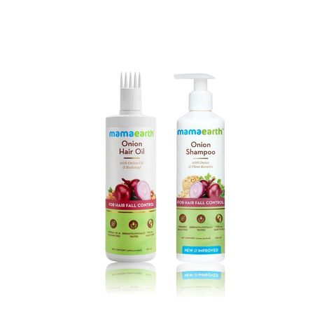 Mamaearth Anti Hair Fall Express Spa Range with Onion Hair Oil + Onion Shampoo for Hair Fall Control 250 ml