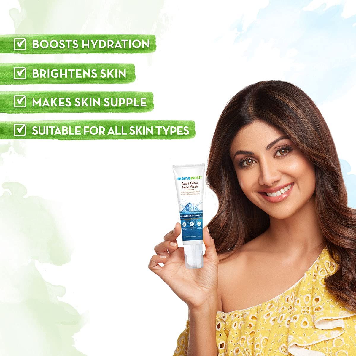 Mamaearth Aqua Glow Face Wash With Himalayan Thermal Water and Hyaluronic Acid for Intense Hydration a€“ 100 ml - Image 3