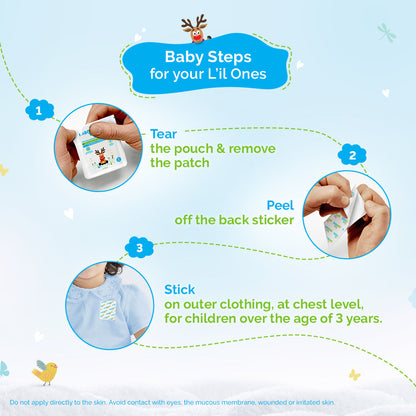 Mamaearth Baby 100% Natural Breathe Easy Vapour Patches with Eucalyptus Oil & Peppermint Oil - 5 pcs 100% Natural Ingredients | Free from Camphor & Mineral Oil | Up to 8 Hrs Relief from Nasal Congestion Baby Skin Care (5 pc) - Image 5