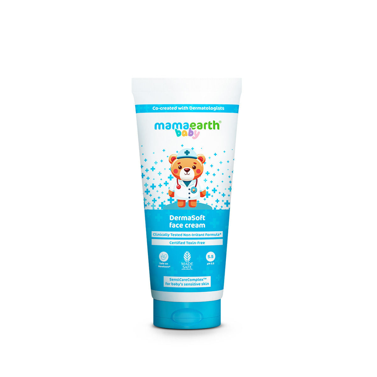 Mamaearth Baby DermaSoft Face Cream with SensiCareComplex™ for Baby's Sensitive Skin - 80 gm Co-created with Dermatologists | Enriched with SensiCareComplexTM for Baby's Sensitive Skin | Safe and Non-irritant formula - Image 3
