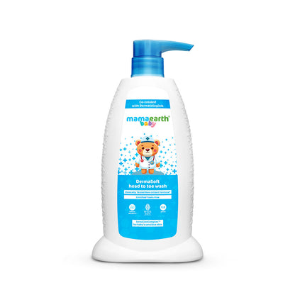 Mamaearth Baby DermaSoft Head to Toe Wash with SensiCareComplex™ for Baby's Sensitive Skin - 250 ml Co-created with Dermatologists | Enriched with SensiCareComplexTM for Baby's Sensitive Skin | Safe and Non-irritant formula - Image 3