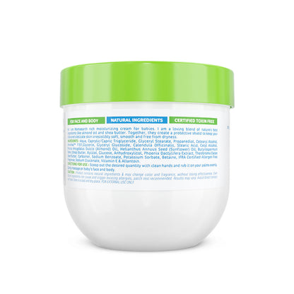 Mamaearth Baby Rich Moisturizing Cream With Almond Oil & Shea Butter For Dry Skin - 200 gm | For Face & Body | 24-Hour Moisturization | Nourishes & Softens Skin - Image 5