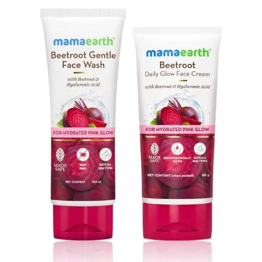 Mamaearth Beetroot Glow Duo - Beetroot Face Cream (80 gm) & Beetroot Face Wash (100 ml) Combo of 2 - Image 2