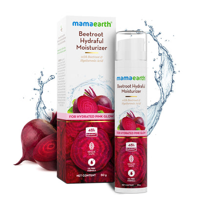 Mamaearth Beetroot Hydraful Moisturizer With Beetroot & Hyaluronic Acid For Hydrated Pink Glow - 50 ml - Image 2