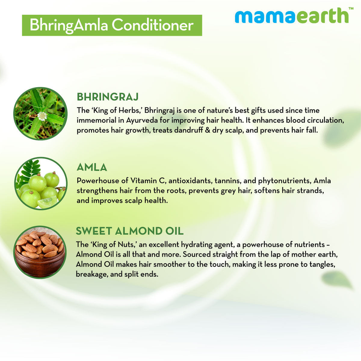 Mamaearth BhringAmla Conditioner with Bhringraj & Amla for Intense Hair Treatment (250 ml) - Image 4