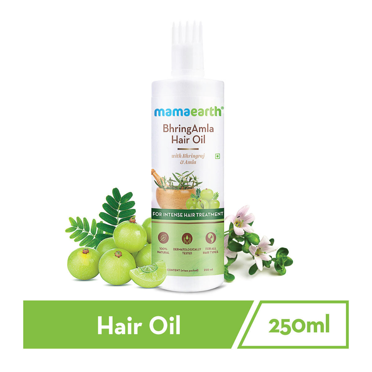 Mamaearth BhringAmla Hair Oil with Bhringraj & Amla for Intense Hair Treatment (250 ml) - Image 2
