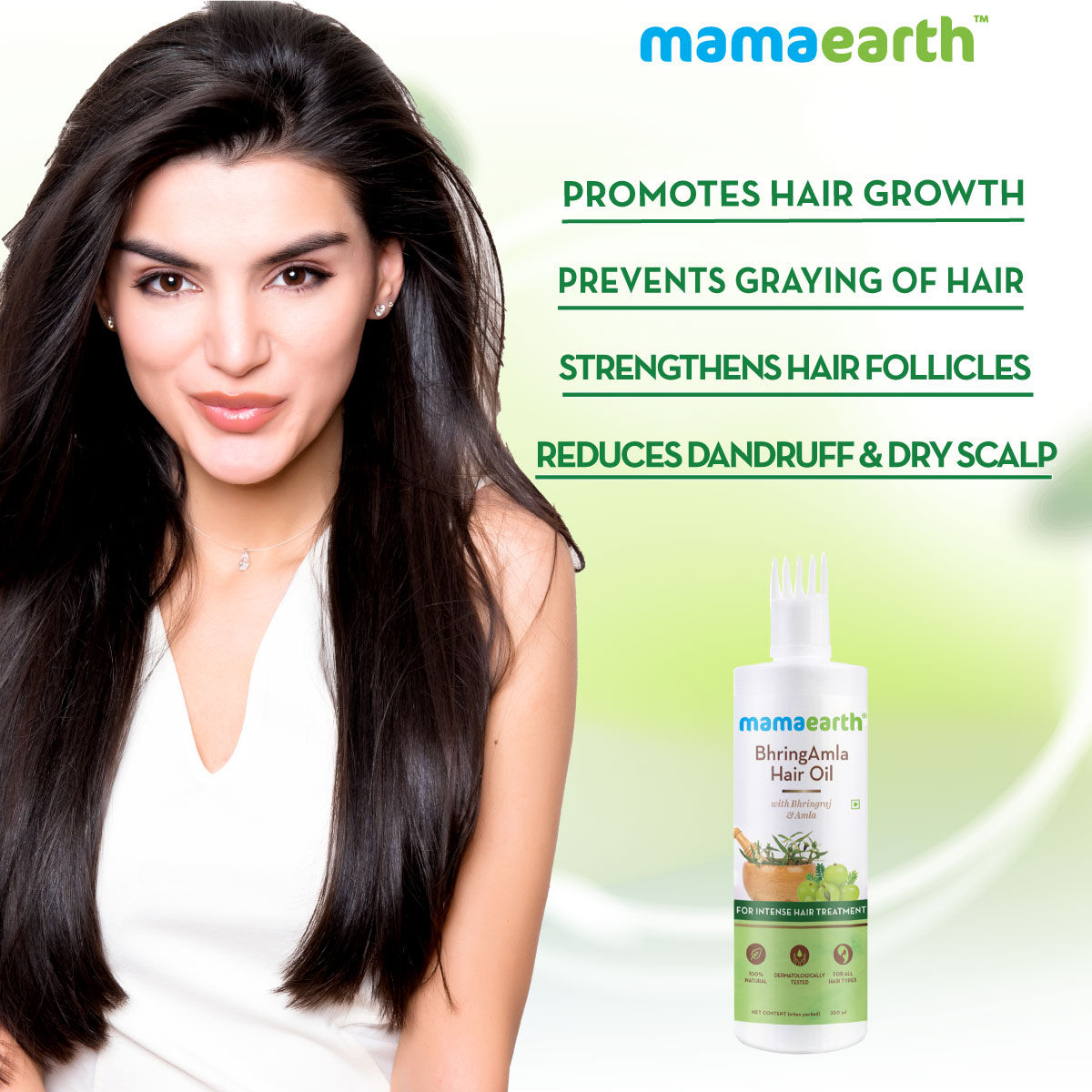Mamaearth BhringAmla Hair Oil with Bhringraj & Amla for Intense Hair Treatment (250 ml) - Image 3