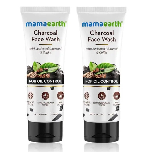 Mamaearth Charcoal Face Wash with Activated Charcoal & Coffee for Oil Control - 100 ml - Pack of 2 - Image 2