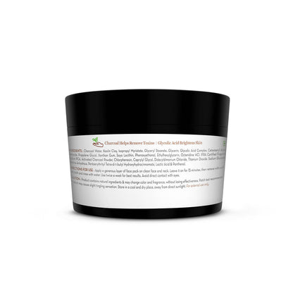 Mamaearth Charcoal Purifying Face Pack with Activated Charcoal & Glycolic Acid for Skin Detoxification Natural, DIY-like Texture | Detoxifies Skin | Crafted with Nature’s Best Ingredients | Free From Harmful Chemicals 200 gm - Image 2
